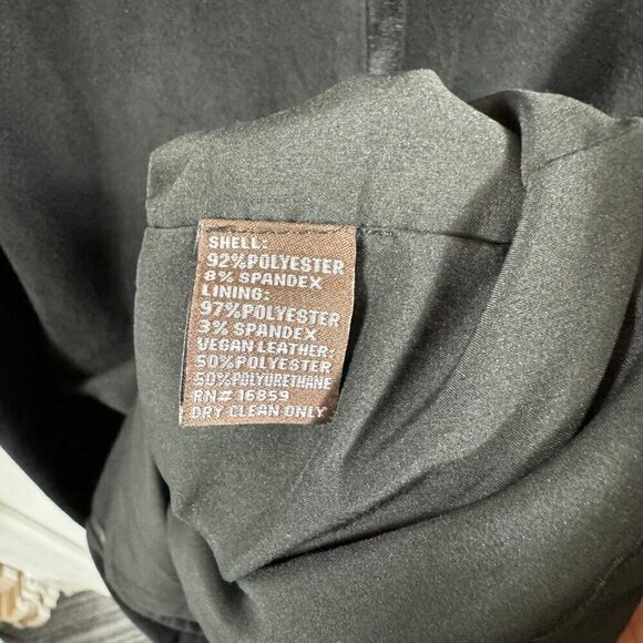 J. Mclaughlin Dominique Faux Suede Leather Dress - Black XS - Picture 9 of 9